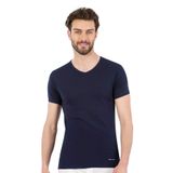 Pierre Cardin 442 Erkek%100 Pamuk V Yaka Yarım Kol Fanila, Lacivert, S Beden