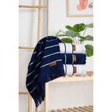 Pierre Cardin 4'lü Yüz Havlusu Elegance Lacivert-Beyaz - 50 x 90 cm - Lacivert - Beyaz