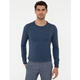 Pierre Cardin 50248582-VR155 İndigo Melanj Erkek Kazak