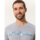 Pierre Cardin 50249695-VR091 Erkek Açık Gri Melanj Slim Fit Bisiklet Yaka Erkek T-shirt