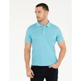 Pierre Cardin 50262665-VR003 Açık Mavi Slim Fit Polo Yaka Basic Erkek T-shirt