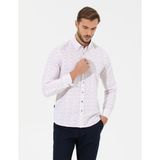 Pierre Cardin 50264902-VR030 Kırmızı Desenli Erkek Gömlek