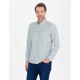 Pierre Cardin 50264910-VR007 Aqua Desenli Erkek Gömlek