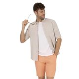 Pierre Cardin 50265119-VR002 Açık Kahverengi Desenli Erkek Gömlek