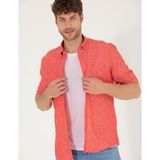 Pierre Cardin 50265119-VR030 Kırmızı Desenli Erkek Gömlek