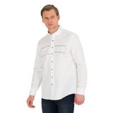 Pierre Cardin 50266025-VR013 Beyaz Desenli Erkek Gömlek