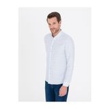 Pierre Cardin 50267994-VR003 Açık Mavi Desenli Erkek Gömlek