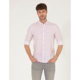 Pierre Cardin 50267994-VR026 Gül Kurusu Desenli Erkek Gömlek