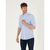 Pierre Cardin 50268183-VR003 Açık Mavi Desenli Erkek Gömlek