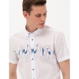 Pierre Cardin 50269451-VR033 Lacivert Kısa Kollu Erkek Gömlek