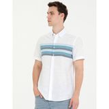Pierre Cardin 50269452-VR033 Lacivert Kısa Kollu Erkek Gömlek