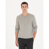 Pierre Cardin 50270179-VR091 Açık Gri Melanj Erkek Kazak