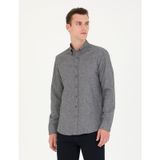 Pierre Cardin 50274660-VR024 Gri Desenli Erkek Gömlek