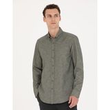 Pierre Cardin 50274660-VR054 Yeşil Desenli Erkek Gömlek
