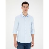 Pierre Cardin 50275513-VR003 Açık Mavi Desenli Erkek Gömlek