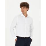 Pierre Cardin 50275517-VR013 Beyaz Desenli Erkek Gömlek