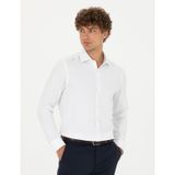 Pierre Cardin 50275517-VR013 Beyaz Desenli Erkek Gömlek
