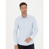 Pierre Cardin 50275690-VR036 Mavi Desenli Erkek Gömlek
