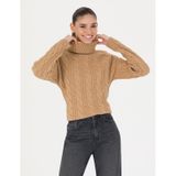 Pierre Cardin 50276220-VR011 Bej Kadın Kazak