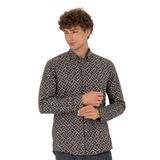 Pierre Cardin 50277745-VR046 Siyah Desenli Erkek Gömlek