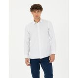 Pierre Cardin 50278868-VR102 Petrol Desenli Erkek Gömlek