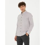 Pierre Cardin 50278869-VR029 Kahverengi Desenli Erkek Gömlek