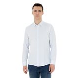 Pierre Cardin 50283503-VR095 Buz Mavisi Desenli Erkek Gömlek