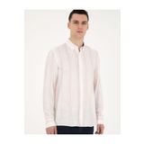 Pierre Cardin 50283522-VR078 Açık Pembe Keten Karışımlı Erkek Gömlek