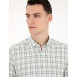 Pierre Cardin 50284266-VR016 Çağla Desenli Erkek Gömlek