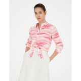 Pierre Cardin 50284839-VR041 Pembe Desenli Kadın Gömlek
