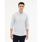 Pierre Cardin 50284872-VR003 Açık Mavi Desenli Erkek Gömlek