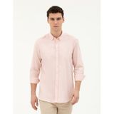 Pierre Cardin 50284872-VR078 Açık Pembe Desenli Erkek Gömlek