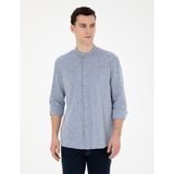 Pierre Cardin 50288526-VR033 Lacivert Desenli Erkek Gömlek