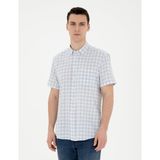 Pierre Cardin 50288740-VR003 Açık Mavi Kısa Kollu Erkek Gömlek