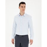 Pierre Cardin 50289391-VR003 Açık Mavi Desenli Erkek Gömlek