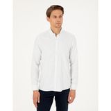 Pierre Cardin 50292262-VR054 Yeşil Slim Fit Uzun Kollu Erkek Gömlek