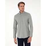 Pierre Cardin 50292457-VR183 Açık Haki Slim Fit Uzun Kollu Erkek Gömlek
