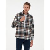 Pierre Cardin 50292889-VR029 Kahverengi Comfort Fit Oduncu Erkek Gömlek