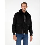 Pierre Cardin 50293328-VR024 Gri Yün Karışımlı Regular Fit Kaşe Erkek Mont