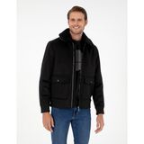 Pierre Cardin 50293328-VR046 Siyah Kaşe Erkek Mont