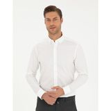 Pierre Cardin 50295909-VR013 Beyaz Slim Fit Uzun Kollu Erkek Gömlek