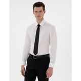 Pierre Cardin 50301174-VR013 Beyaz Slim Fit Uzun Kollu Basic Erkek Gömlek