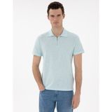 Pierre Cardin 50302586-VR048 Su Yeşili Slim Fit Erkek T-shirt