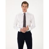 Pierre Cardin 50303339-VR013 Beyaz Slim Fit Uzun Kollu Erkek Gömlek