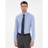 Pierre Cardin 50307297-VR036 Mavi Slim Fit Uzun Kollu Basic Erkek Gömlek