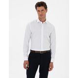 Pierre Cardin 50312349-VR036 Mavi Çizgili Slim Fit Klasik Erkek Gömlek