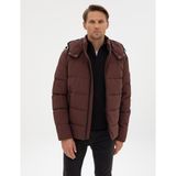 Pierre Cardin 50313933-VR029 Kahverengi Kapüşonlu Şişme Erkek Mont