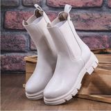 Pierre Cardin 52553 Kadın Düz Cilt Bağcıksız Postal Uzun Bot - Krem