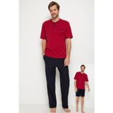 Pierre Cardin 5370 Erkek Pijama Takımı, Bordo, S Beden