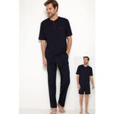 Pierre Cardin 5370 Erkek Pijama Takımı, Lacivert, S Beden